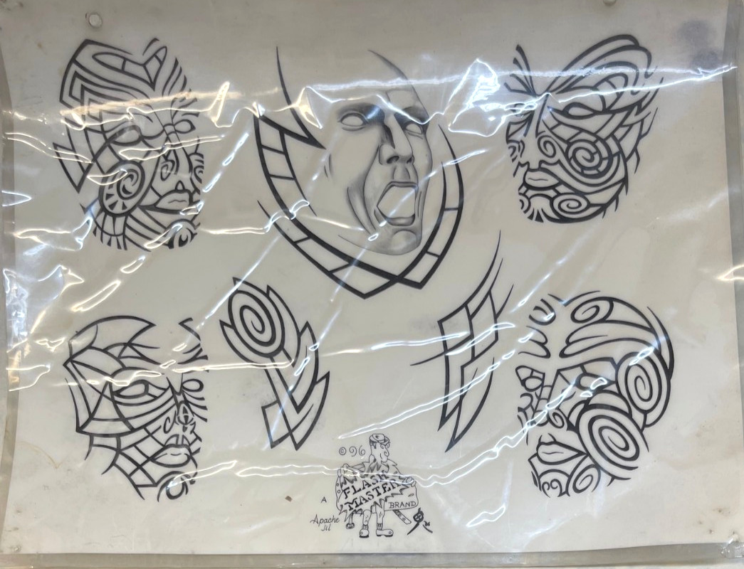 American Traditional Tattoo Flash Set of 9, Pre-Owned