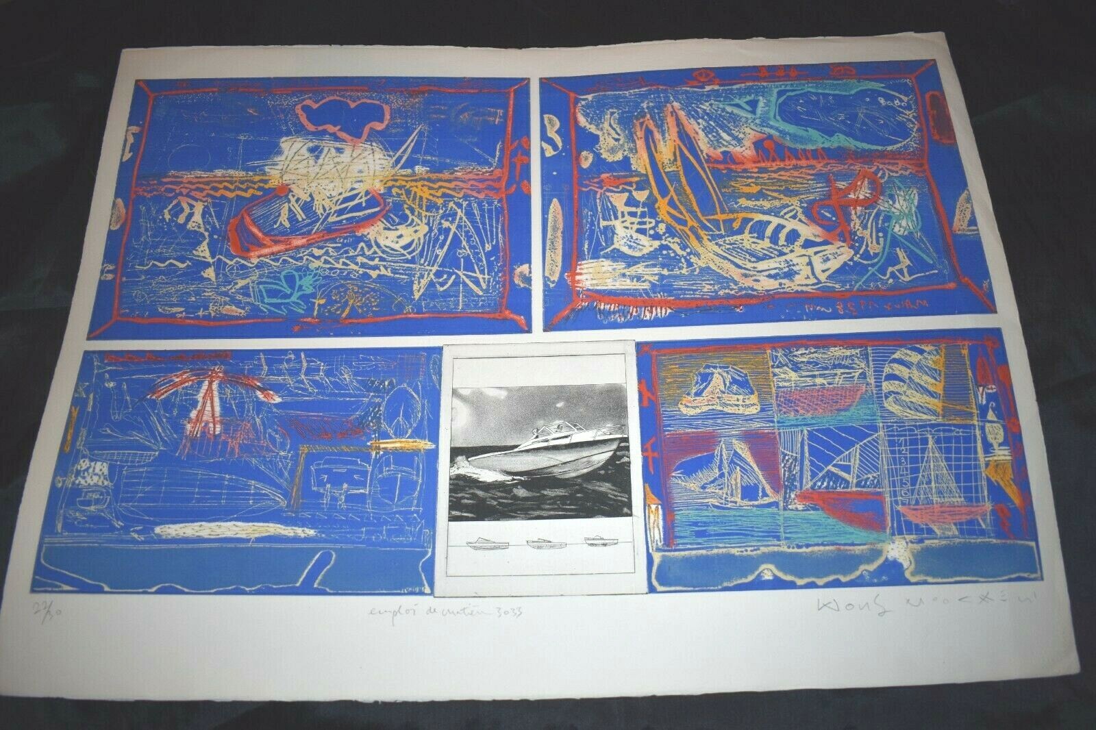 MOO-CHEW WONG “Emploi de matière #3033” Signed & Numbered Etching