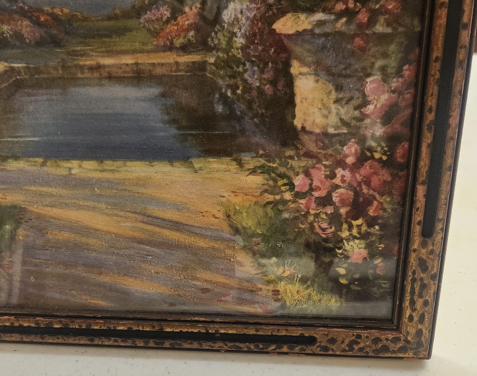 Vintage Art Deco Framed Lithograph ‘King’s Garden’ Arthur Garratt/Edward Gross