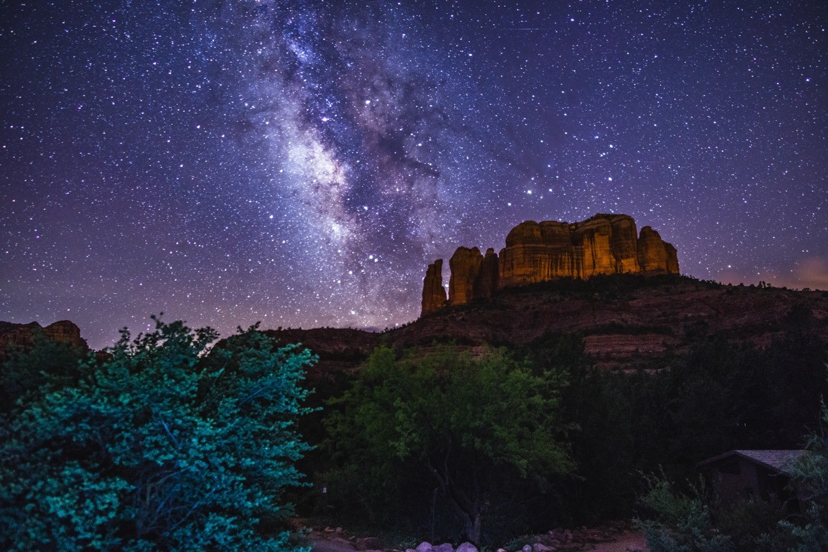 Artographie – View of the Milky Way Over Cathedral Rock – Paper or Canvas