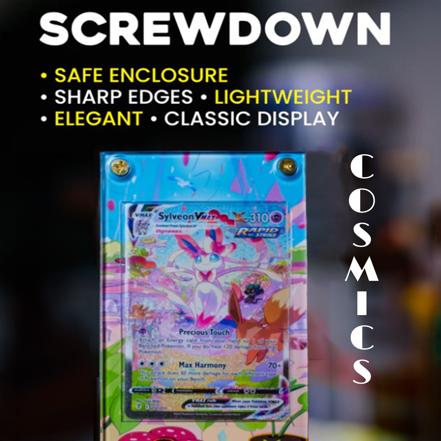 Sylveon ex · Prismatic Evolutions 156 Display Case Extended Art for Pokemon Card