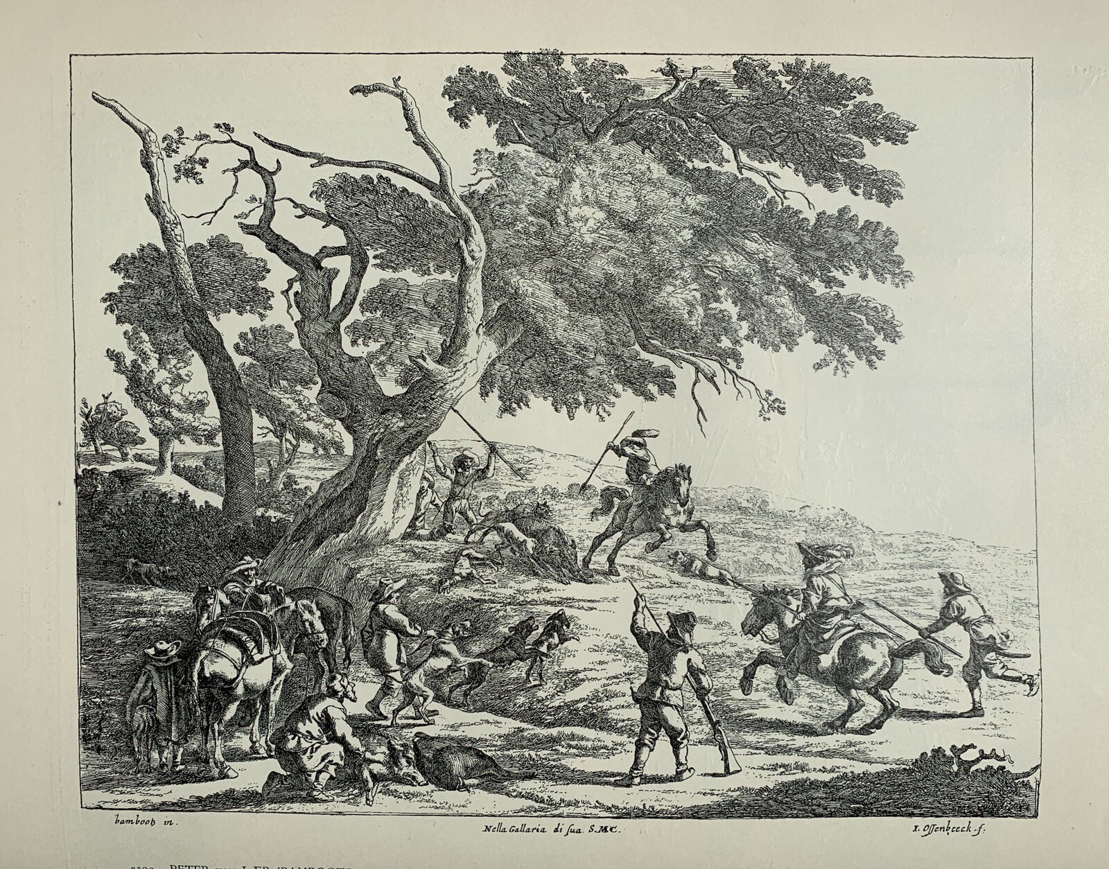 Pieter van Laer – Baroque – hunting – la chasse – hunt – Il Bamboccio – sow hunting