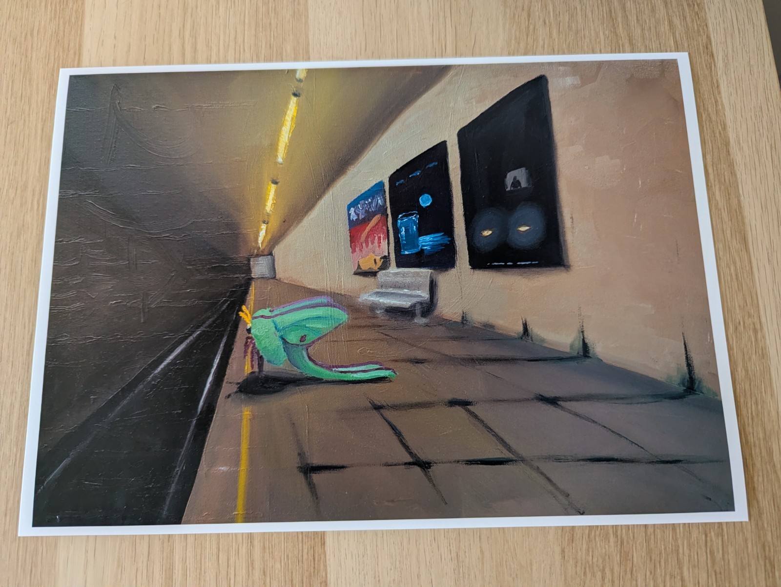 Moth in the metro – By Nathiola – A4 Print – 265gsm Satin Paper