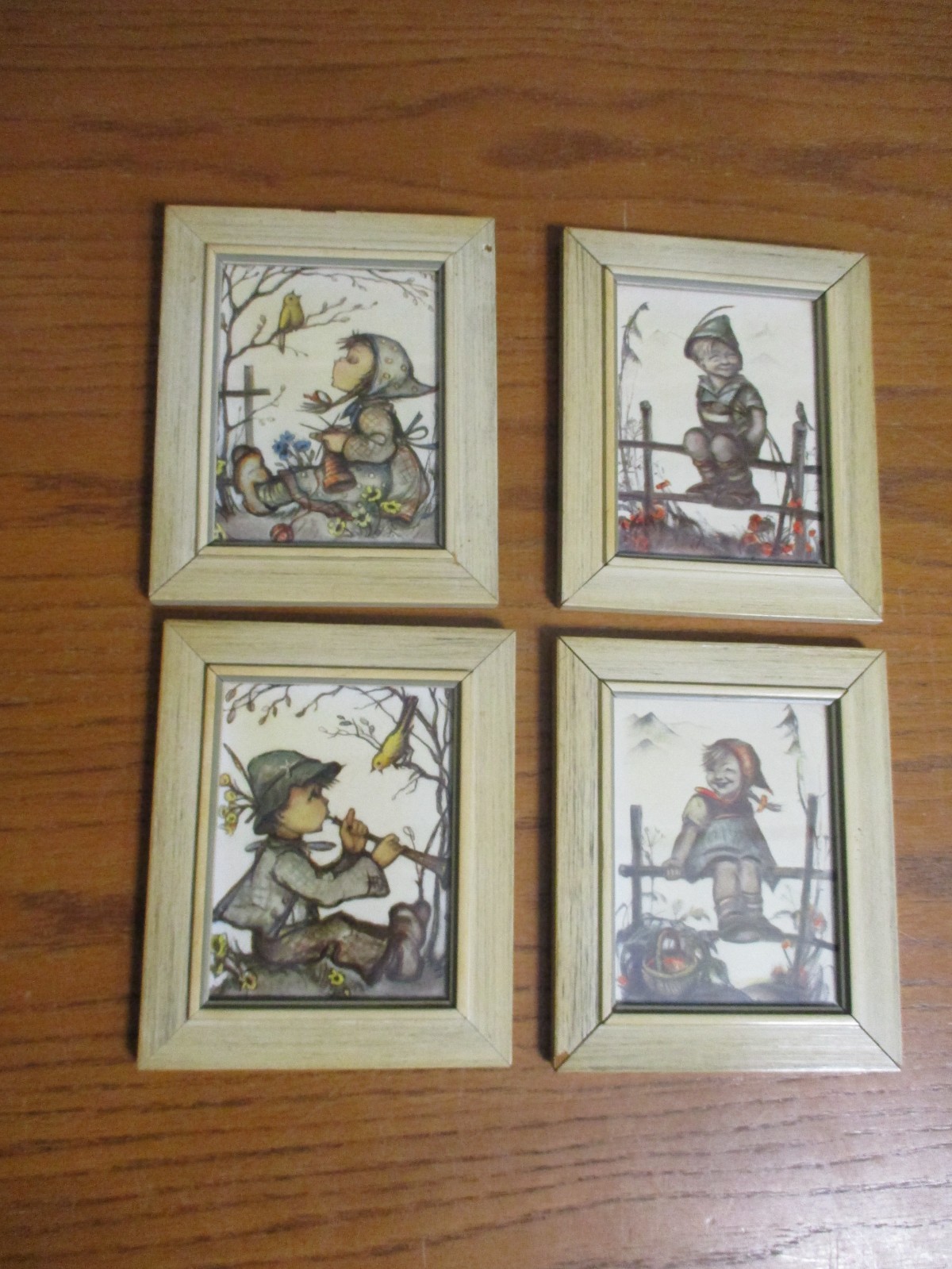 x4 – HUMMEL Prints with Blonde Wood Framed – Germany – 6.75″ x 5.5″