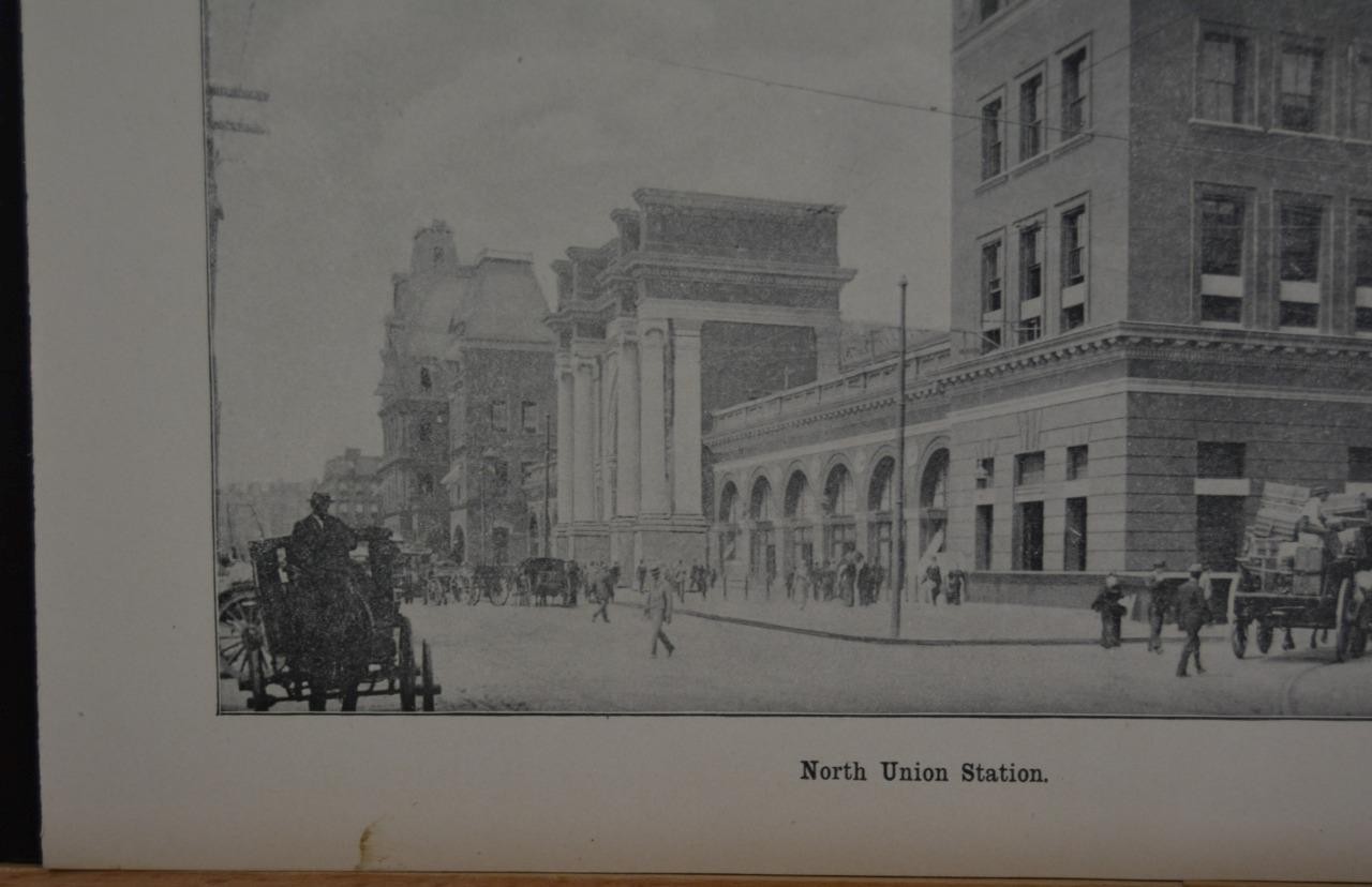 Antique Boston Massachusetts North Union Station Art Print History 1904