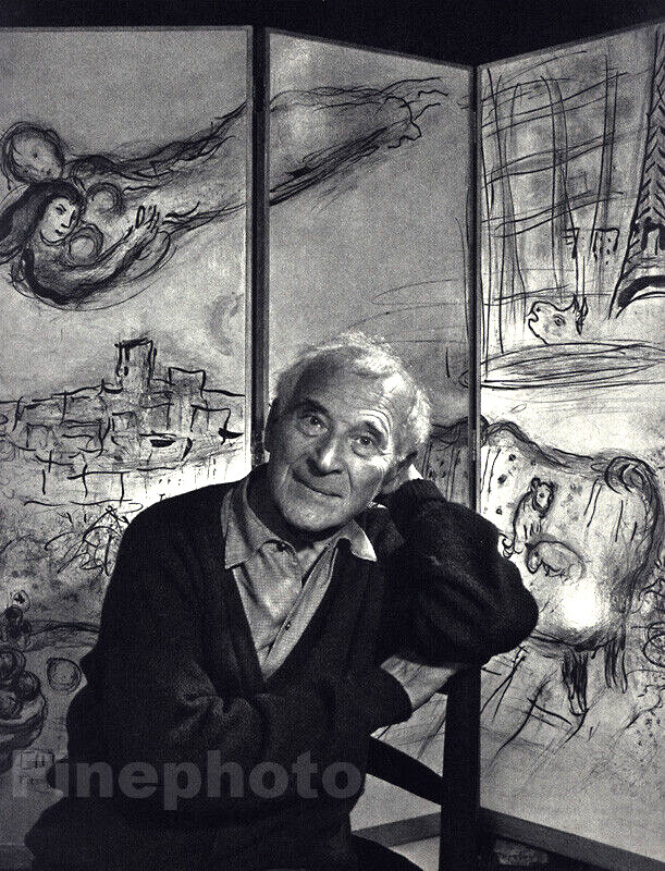 1965/67 Vintage YOUSUF KARSH Modernist Painter MARC CHAGALL Artist Photo Gravure