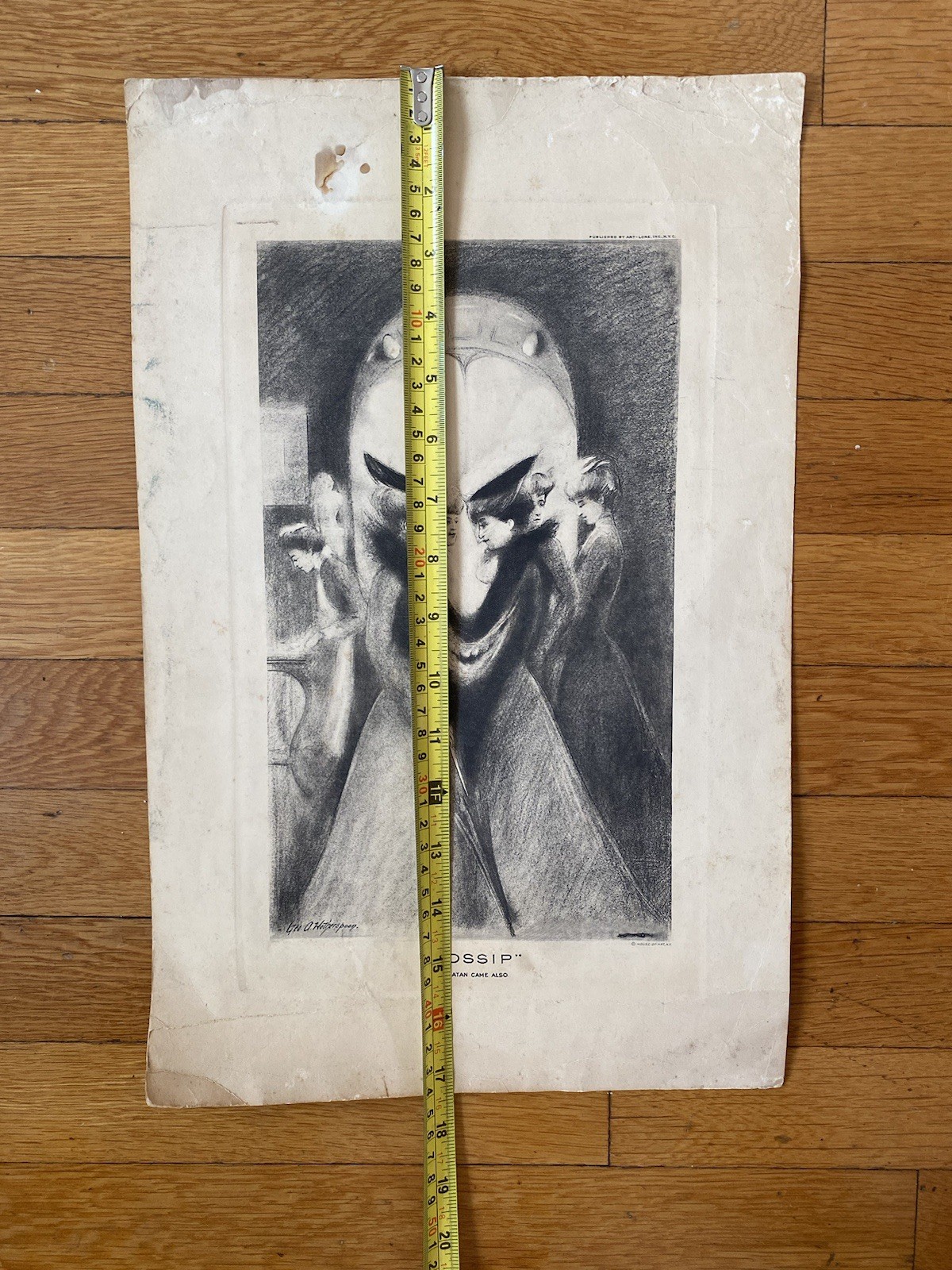 Antique Devil Metamorphic Art Print Wotherspoon Gossip & Satan Victorian Occult