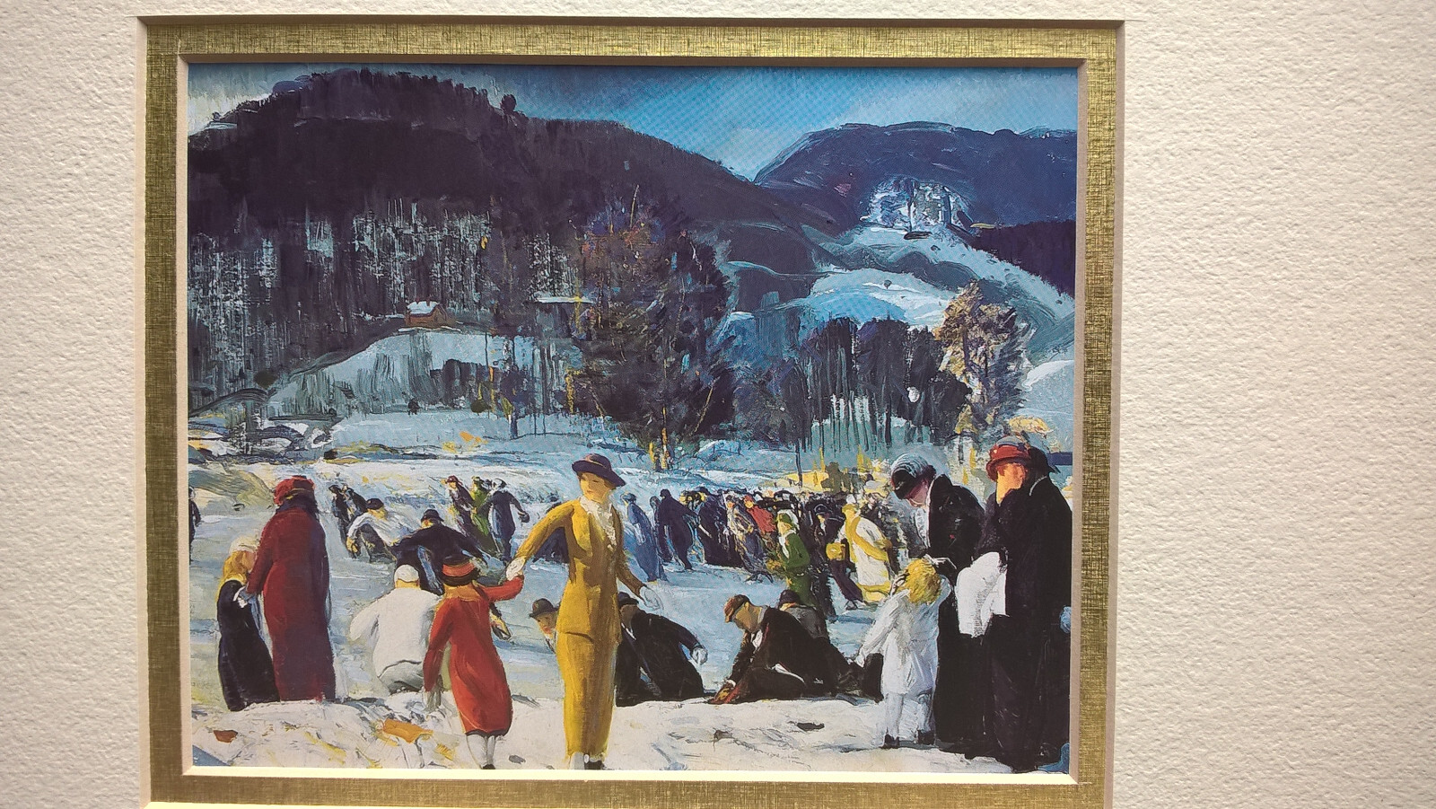 George Bellows Matted Print LOVE OF WINTER New York Aschan School Realism Art