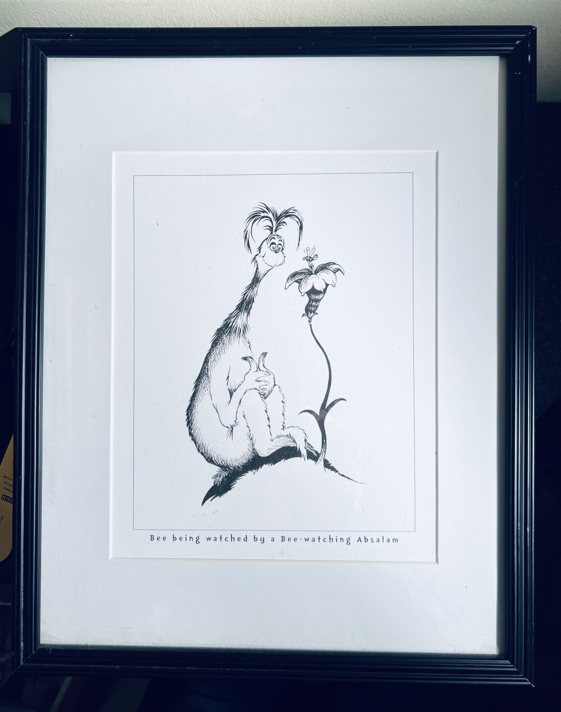 Dr. Seuss “Bee Being Watched by a Bee Watching Absalam” 8×11 lithograph