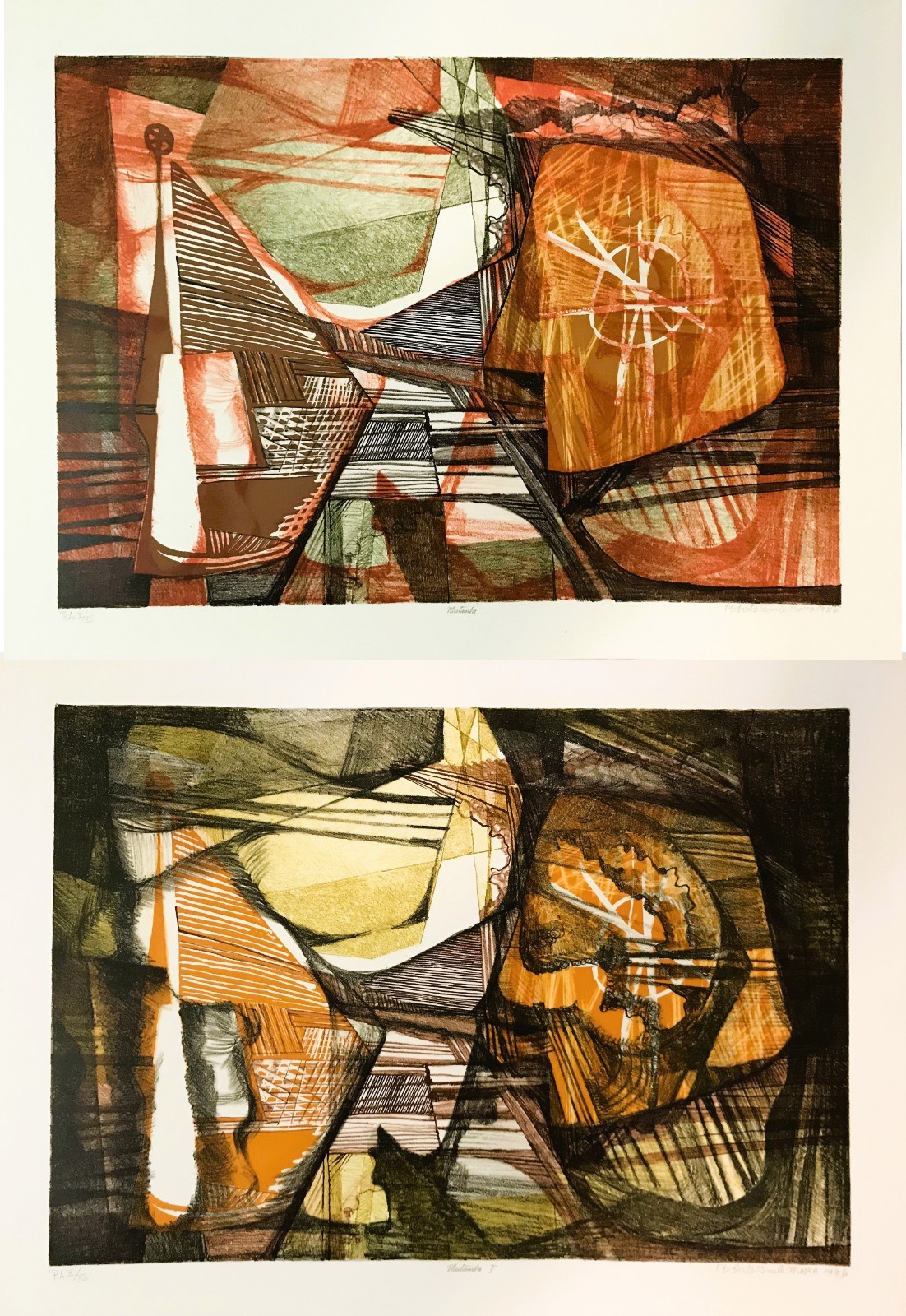 Roberto Burle Marx – TWO signed limited edition prints – “MUTAMBA I”, “MUTAMBA”