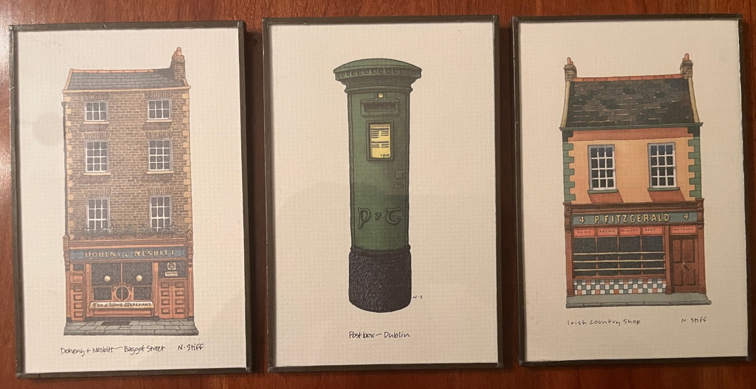 Pubs & Irish Shop Prints – Norman Stiff Bothar Bui Studios In Leaded Glass Frame