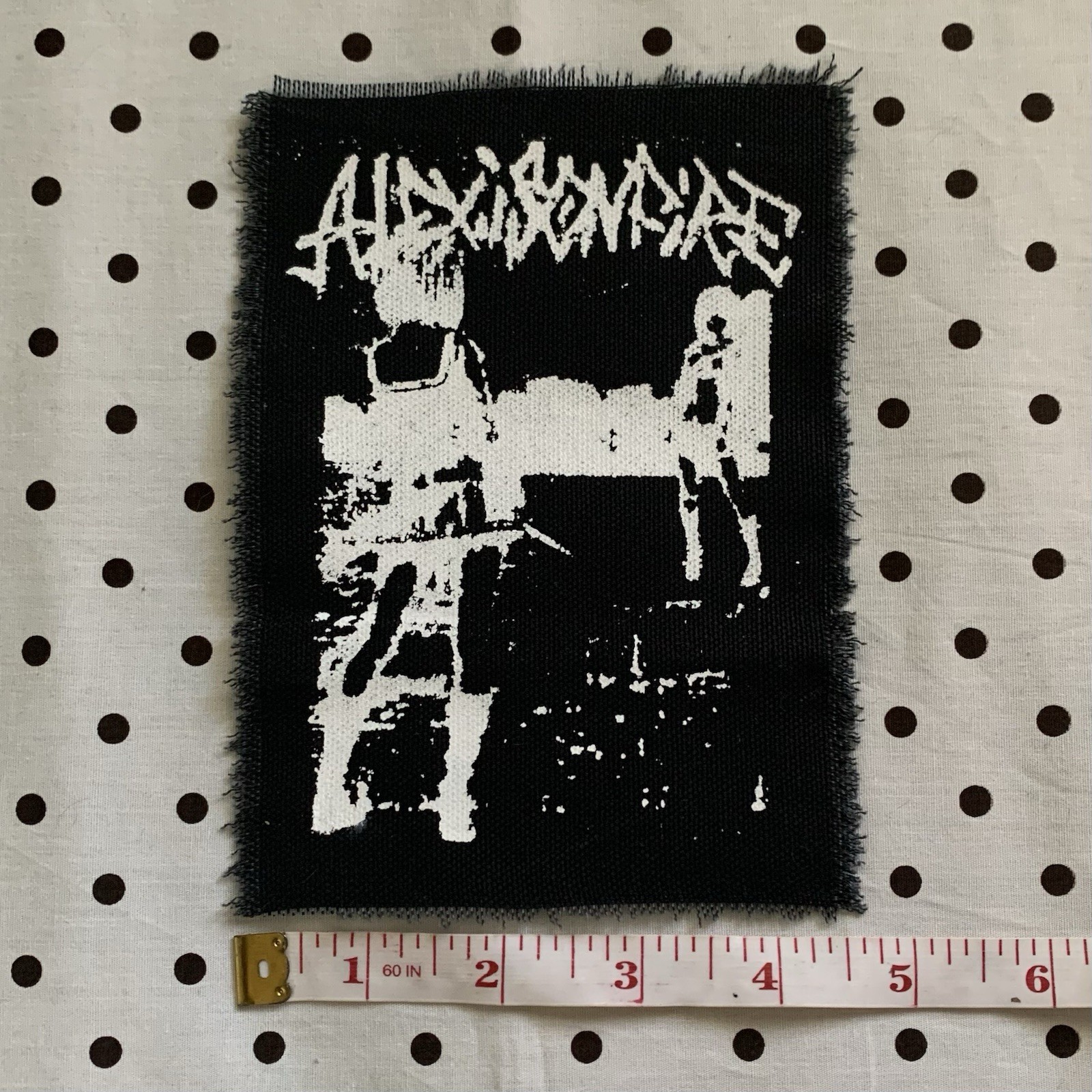 Alexisonfire Band Patch, Handmade Screen Printed