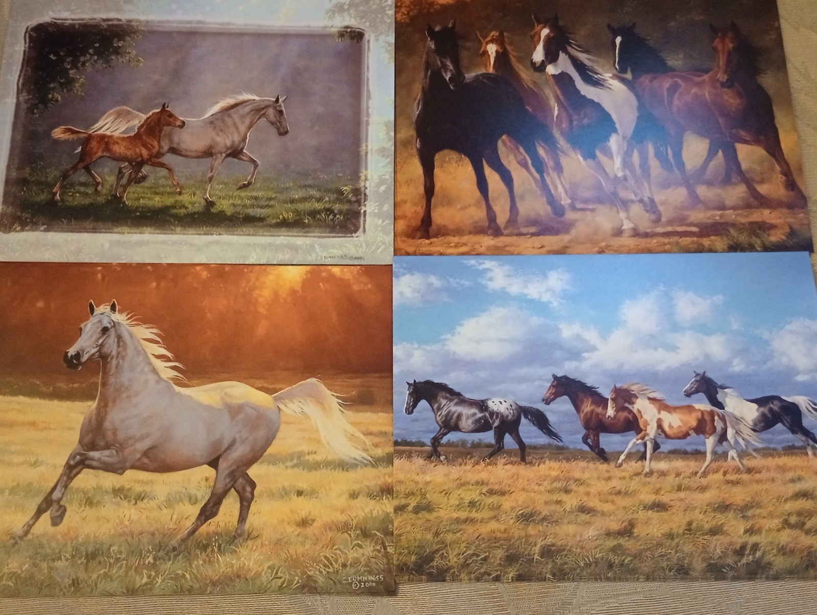Chris Cummings Art – Note Card 20 ct + Env Little Partners Horses Vintage 5 x 6