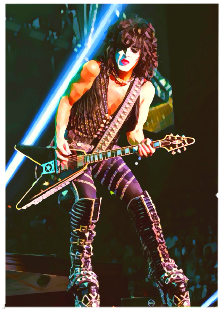 PAUL STANLEY – KISS * Custom ACEO * Fun Novelty * MUSIC * Art Card * ATC