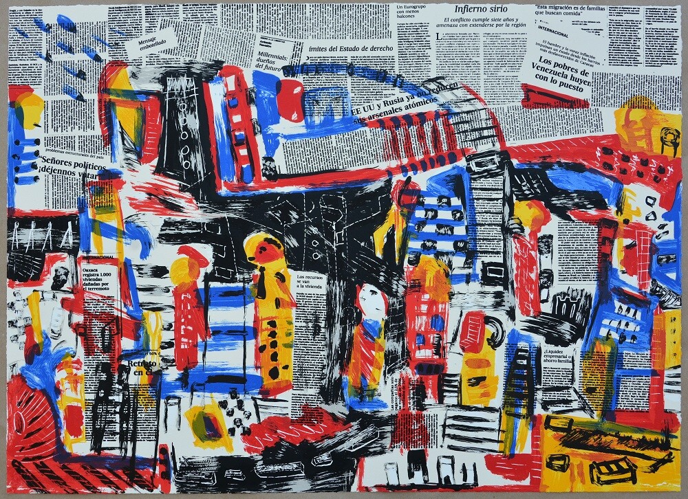 BERNARDO NAVARRO Cuban signed limited edition original art print silkscreen
