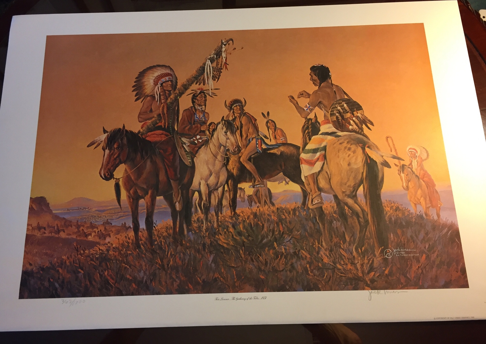Jack Hines, The Laramie, “The Gathering Of The Tribes”362/1000,1980.