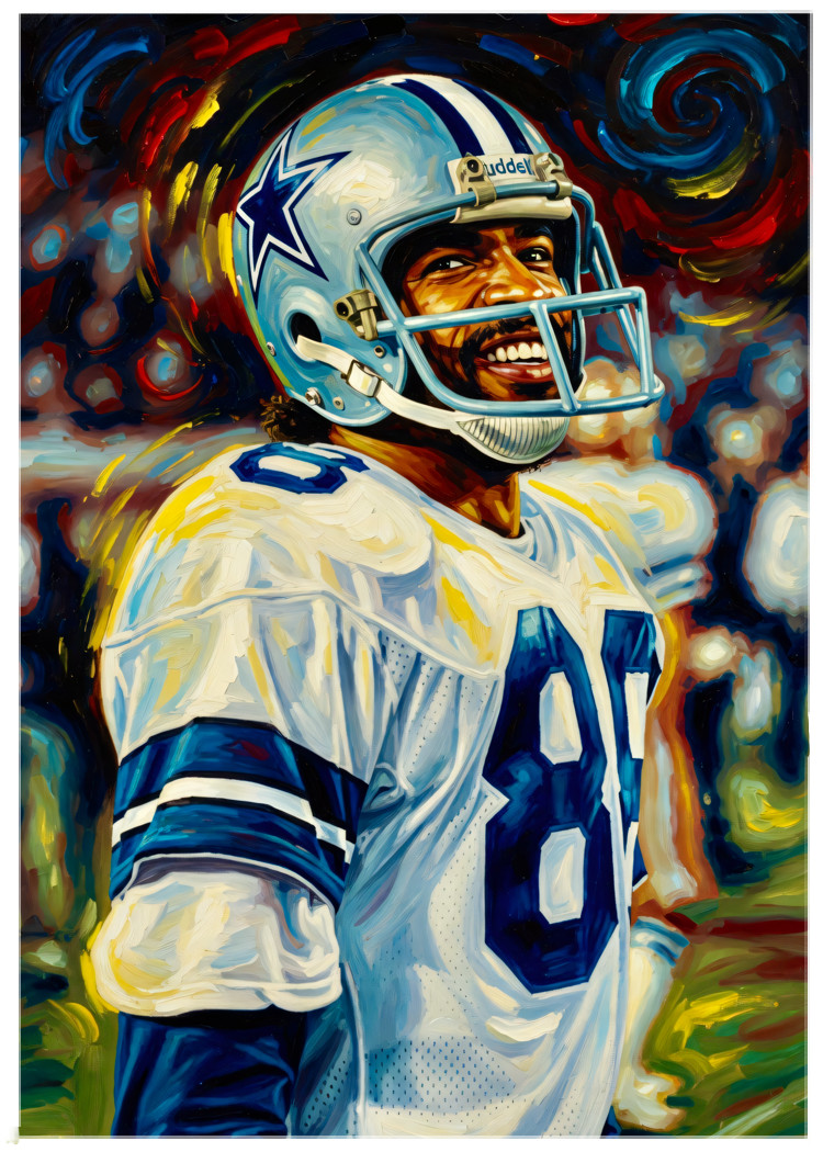 DREW PEARSON * Dallas Cowboys * FOOTBALL * Illustrated Art Card * ATC ACEO