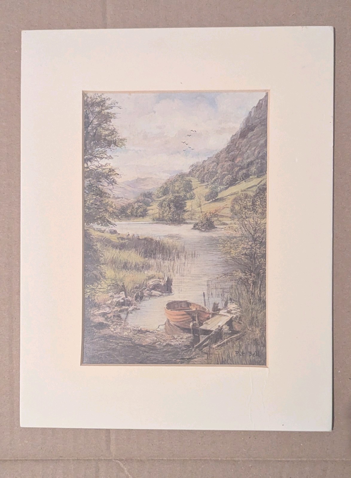 Rydal Water by Pat Bell Mounted Photo Print 25 X 19 Cm
