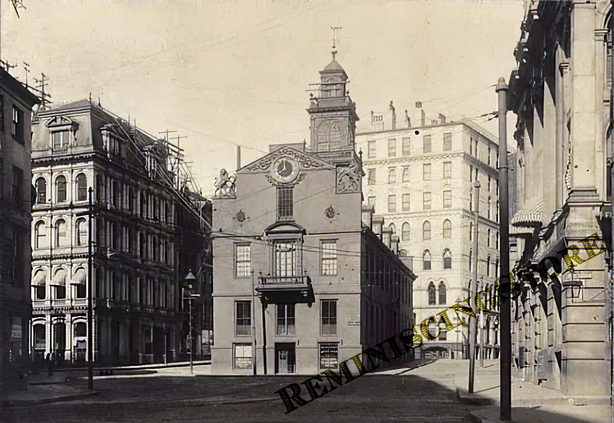 Old State House Boston MA © 1898 USA Reprint