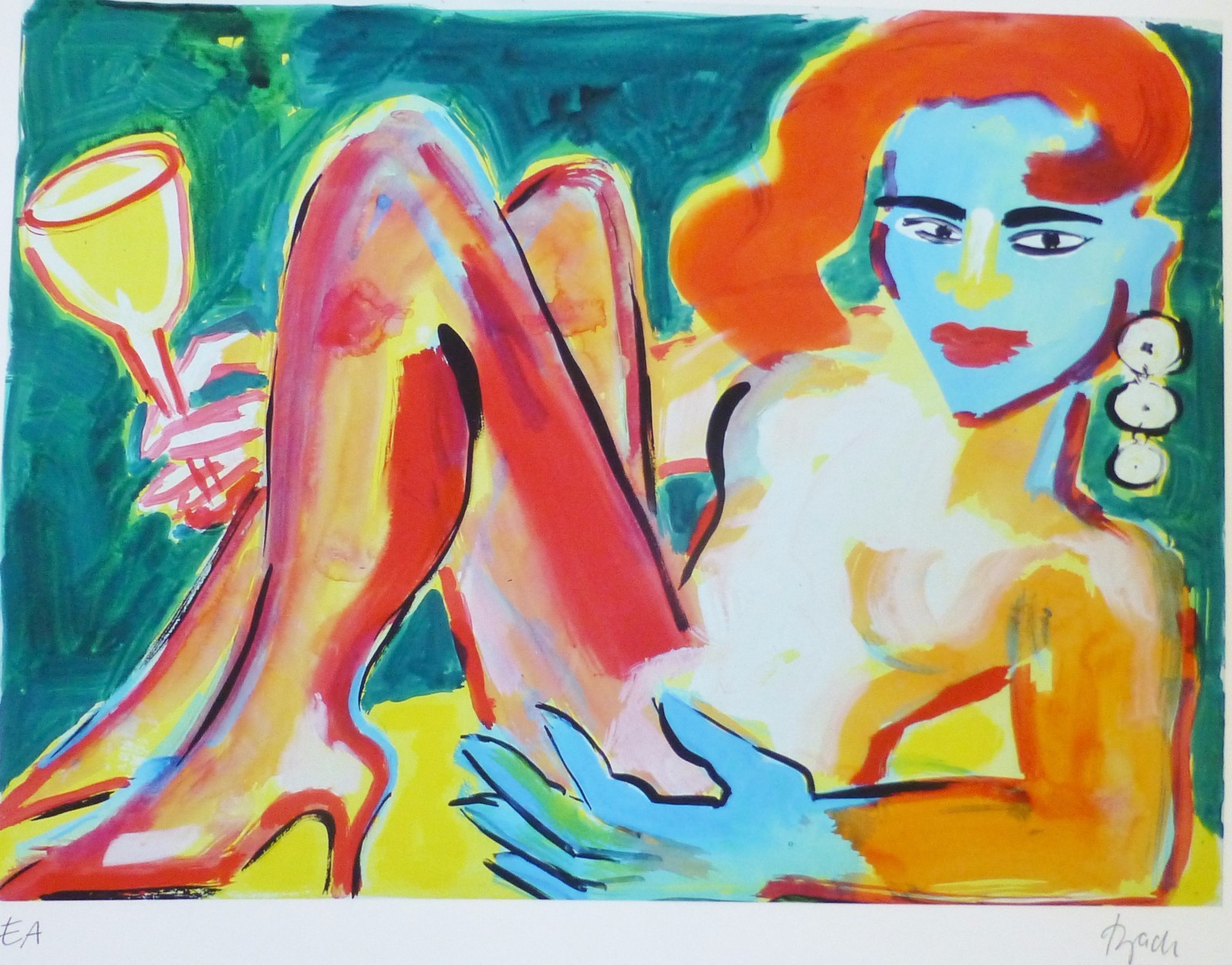ELVIRA BACH Isabella 2013 HAND SIGNED NUMBERED Relaxed Women GERMAN Artist art