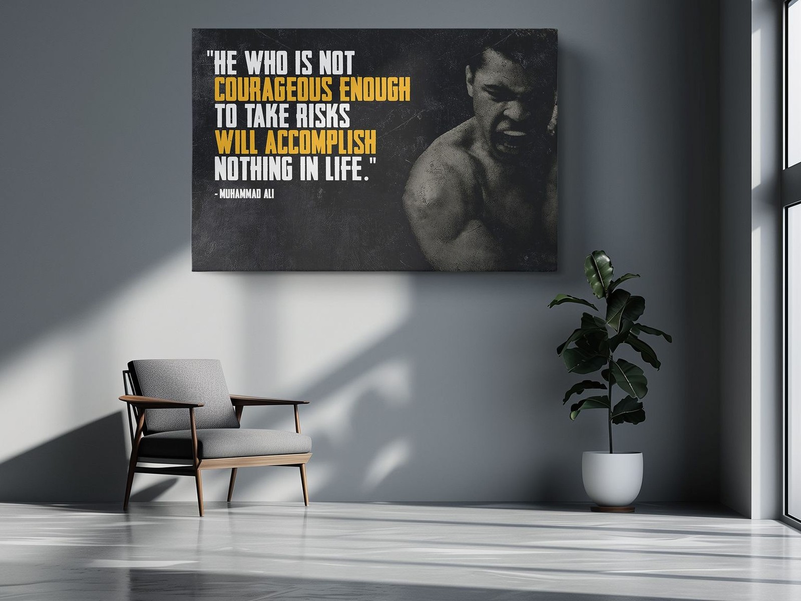 Muhammed Ali Boxing Accomplish Poster Painting Canvas Print Art Décor