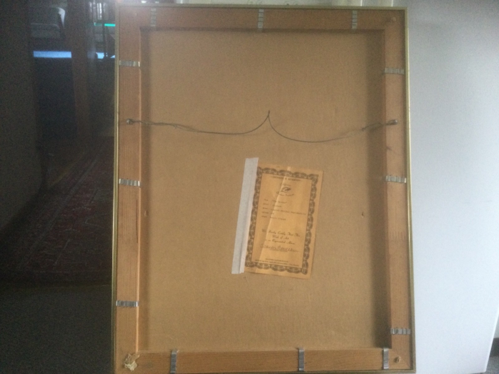 Geo.Crionas Signed Pencil StockMrkt Satire Art Framed28”x22”Listed Artist COA