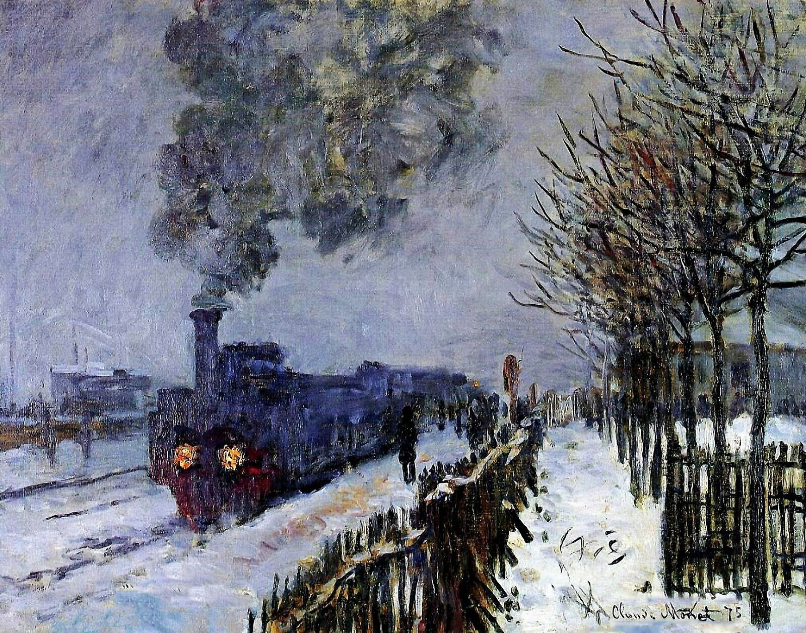 Train In The Snow by Claude Monet 8X10″ ULTRA PREMIUM PRINT made in USA