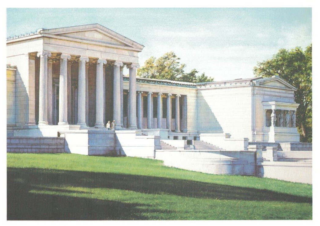 Albright-Knox Art Gallery Buffalo NY Watercolor Print 1992 Dr Roger Lalli
