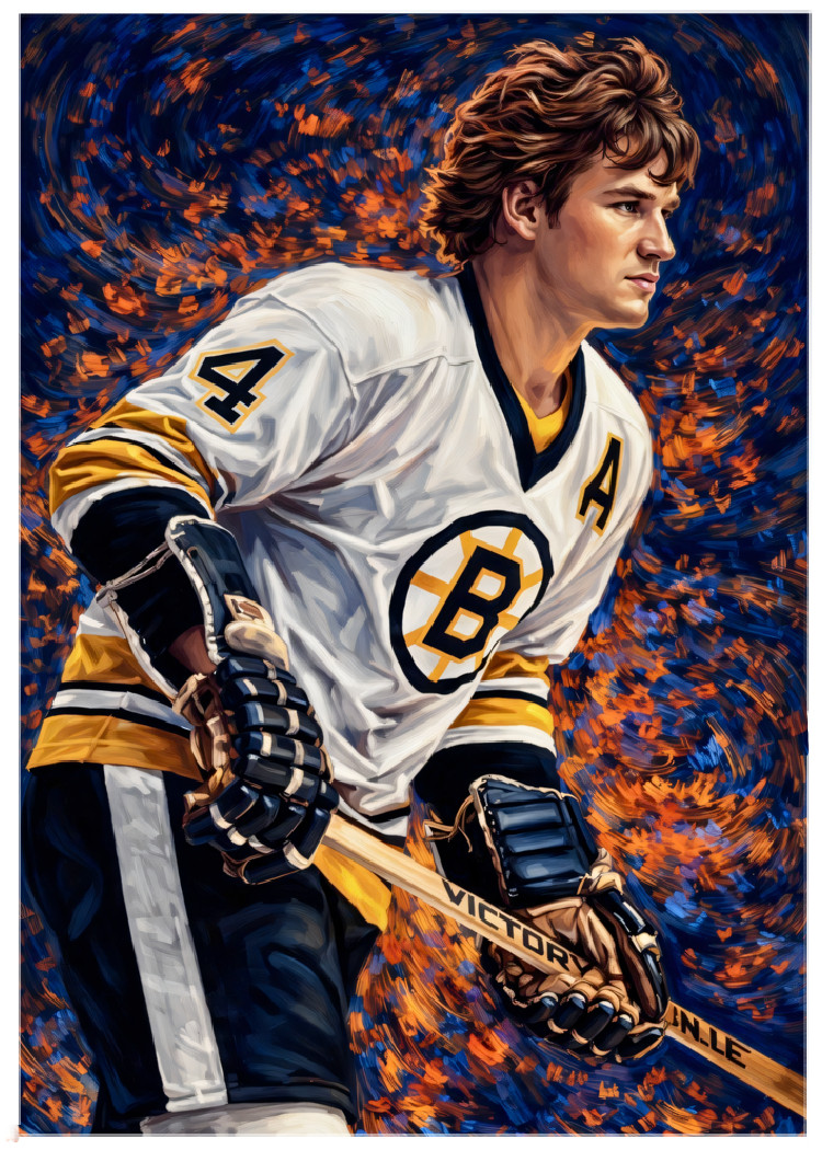 BOBBY ORR * Boston Bruins * HOCKEY * Illustrated Art Card * ATC ACEO