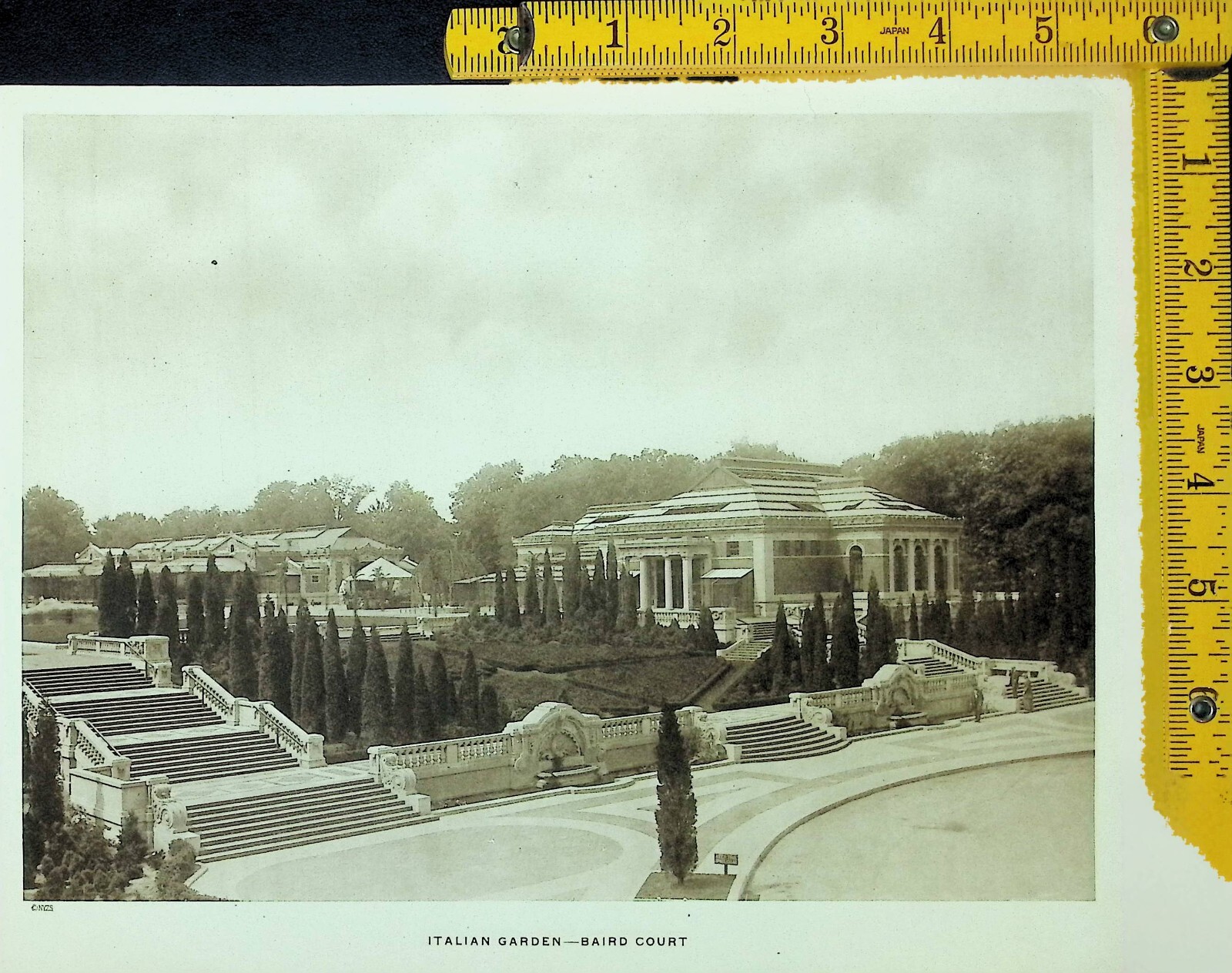 New York City Bronx Zoo – 1900’s Photogravure Print – Italian Garden Baird Court