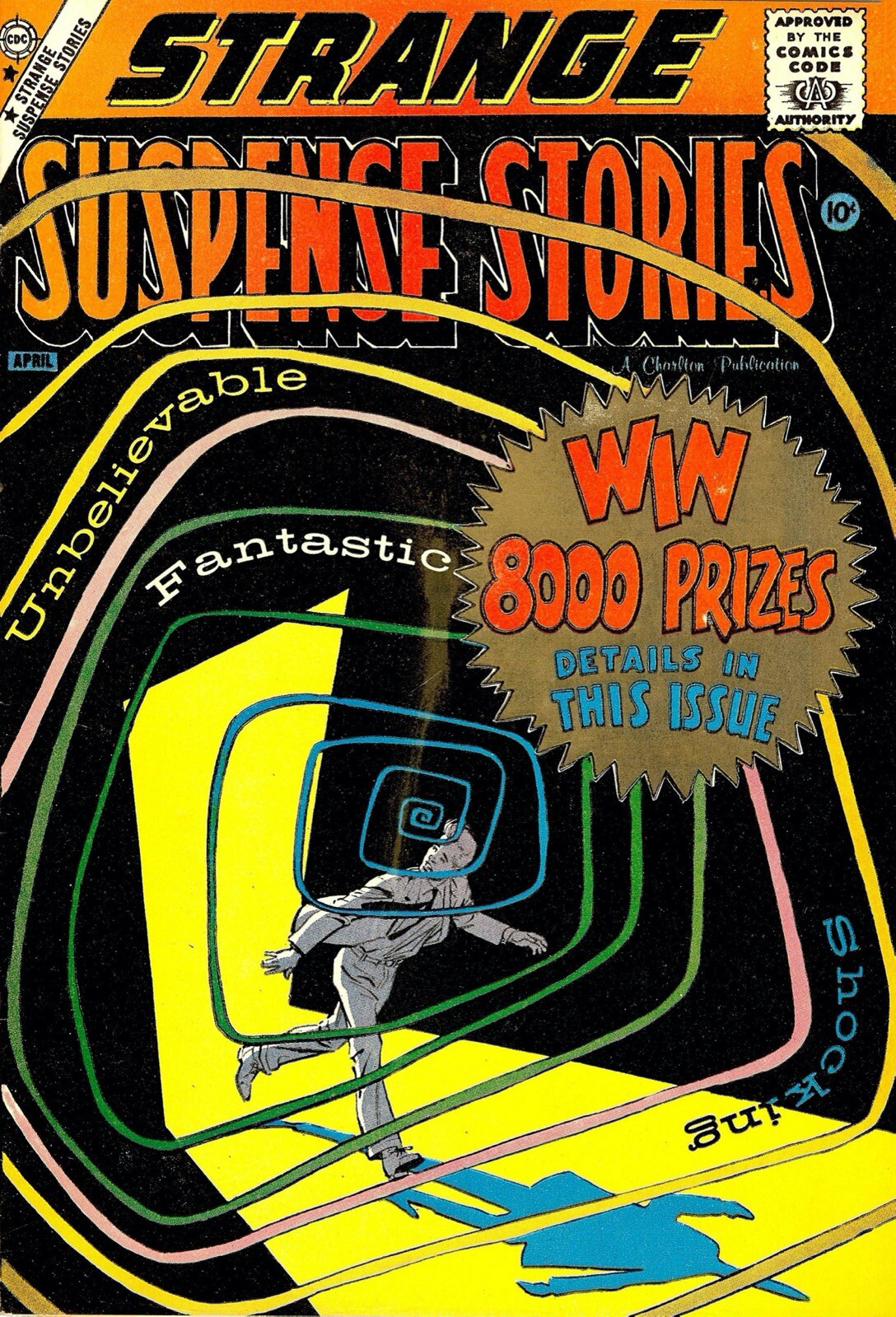 Strange Suspense Stories 41 Comic Book Cover Art Giclee Reproduction on Canvas