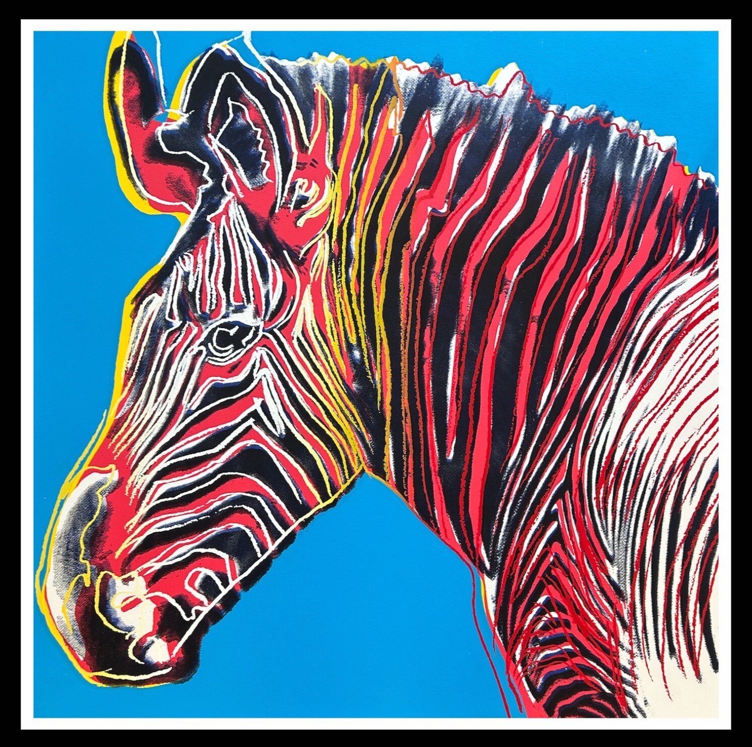 ANDY WARHOL -“Zebra”- Layered SILKSCREEN- Endang.Species- Superb Quality- Top 10