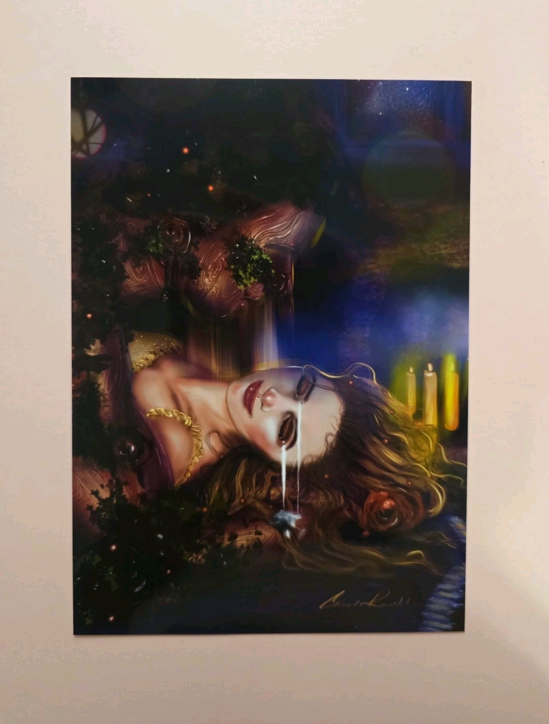 Original Dark Romance Art Print Surreal Decor 4X6 5X7 Wall Art
