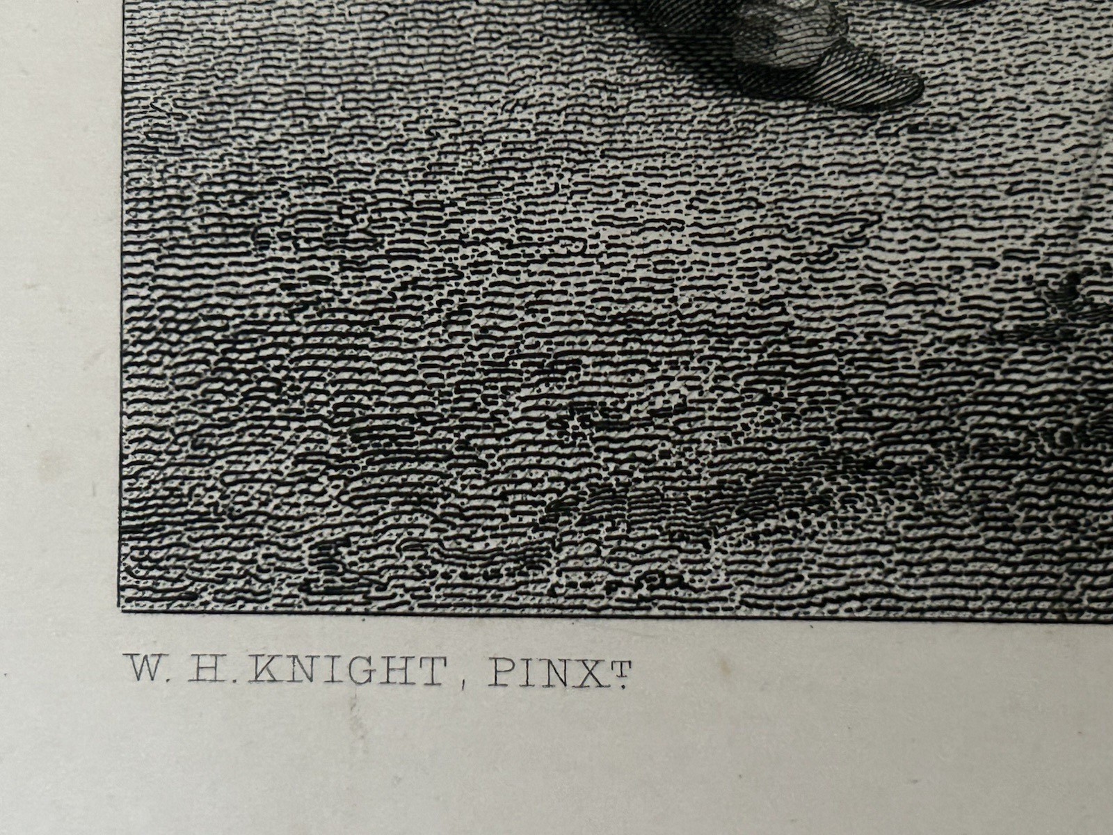 Antique Print The Broken Window c1800s Etching by W. H. Knight & H. Lemon
