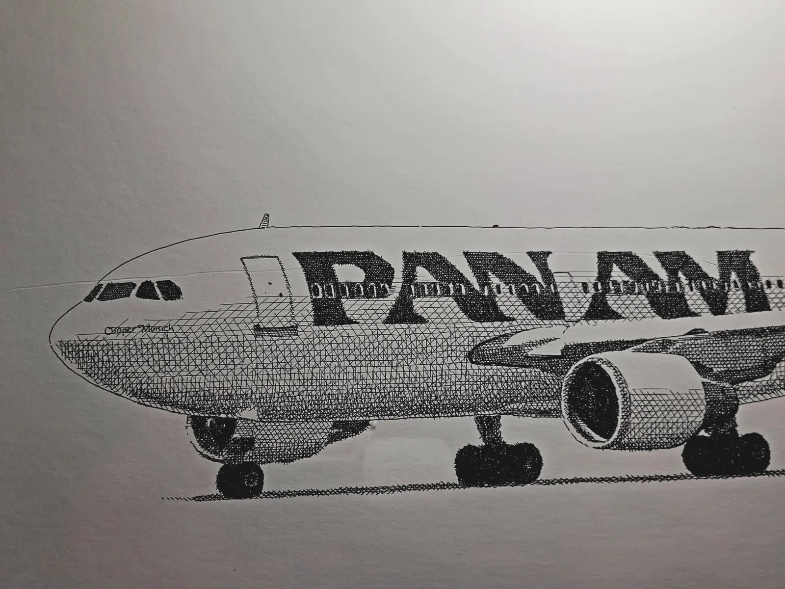 Vintage Pan American Airlines Airbus A310-200 Ltd. Ed. Signed Lithograph #8/1000