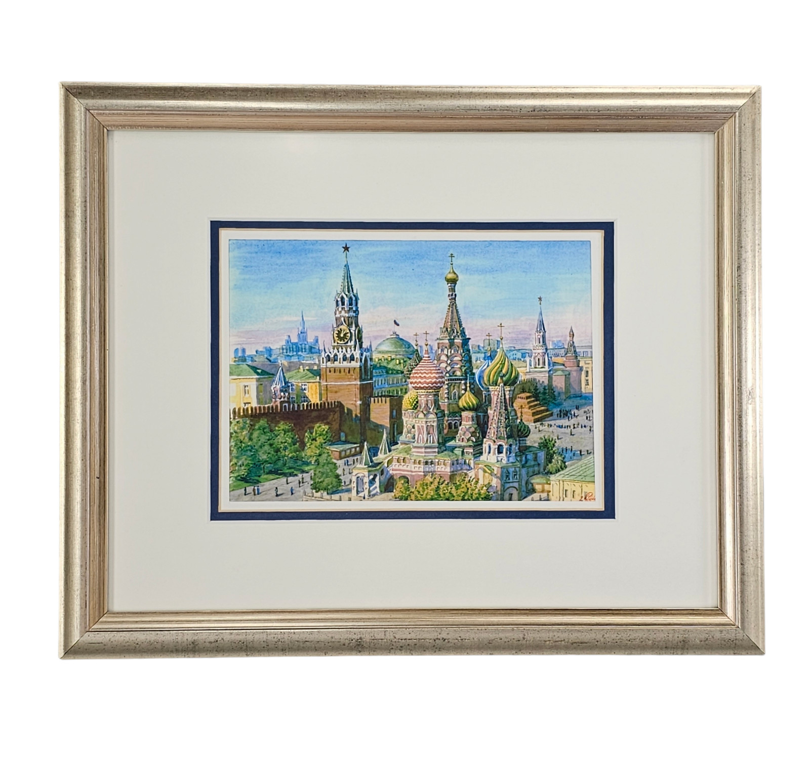 Vintage Russia St. Basil Cathedral Church Art Print Russian Print Late 20th C.