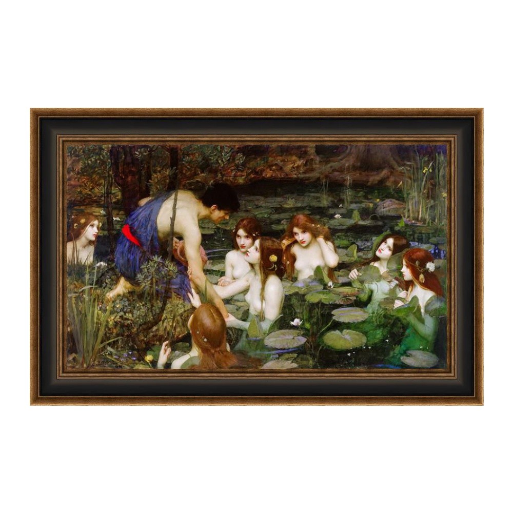 Framed Print Wall Art Hylas and The Nymphs 1896 by John William Waterhouse