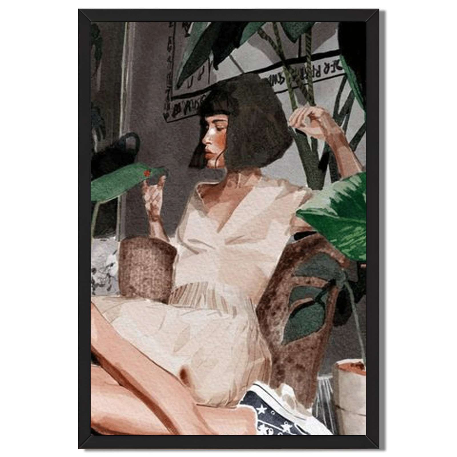 Relaxed Woman Reading Wall Art Canvas Oil Paintings Reproduction
