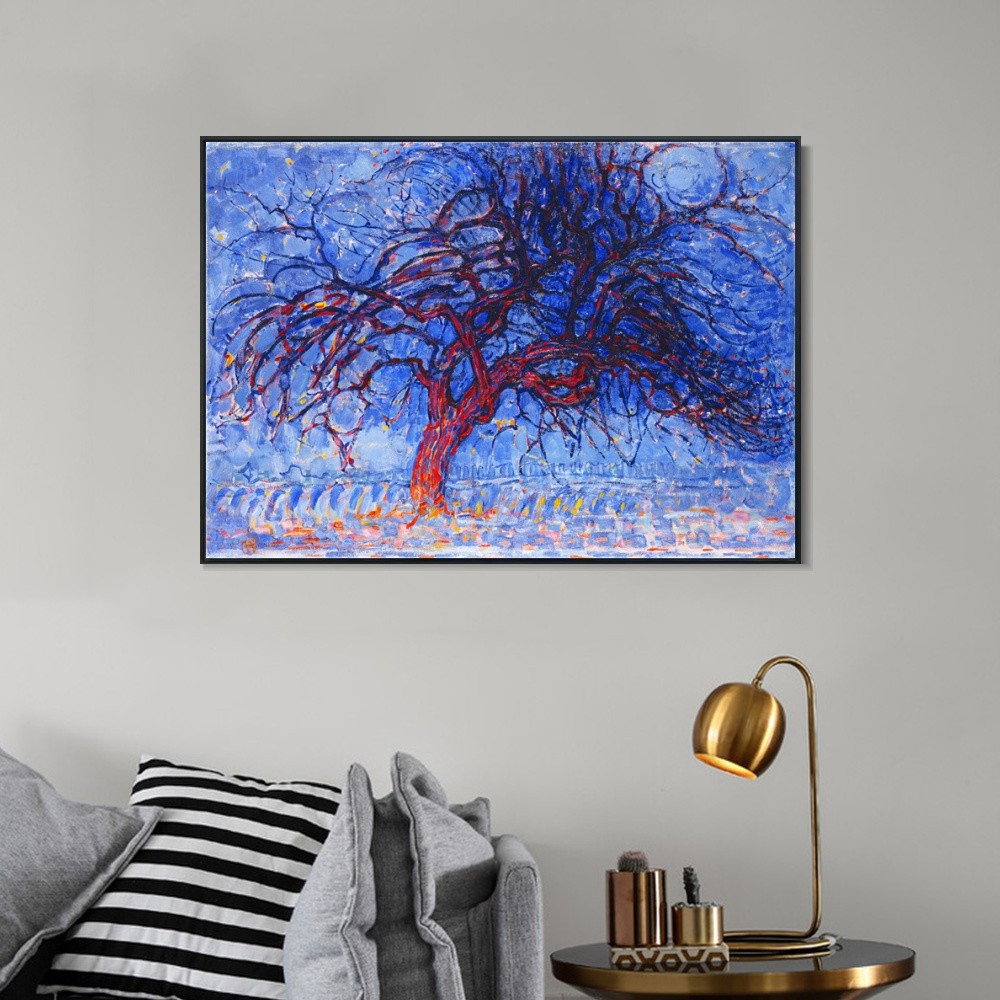 Framed Canvas Giclee Print Art Series#034 by Piet Cornelies Mondrian Home Decor