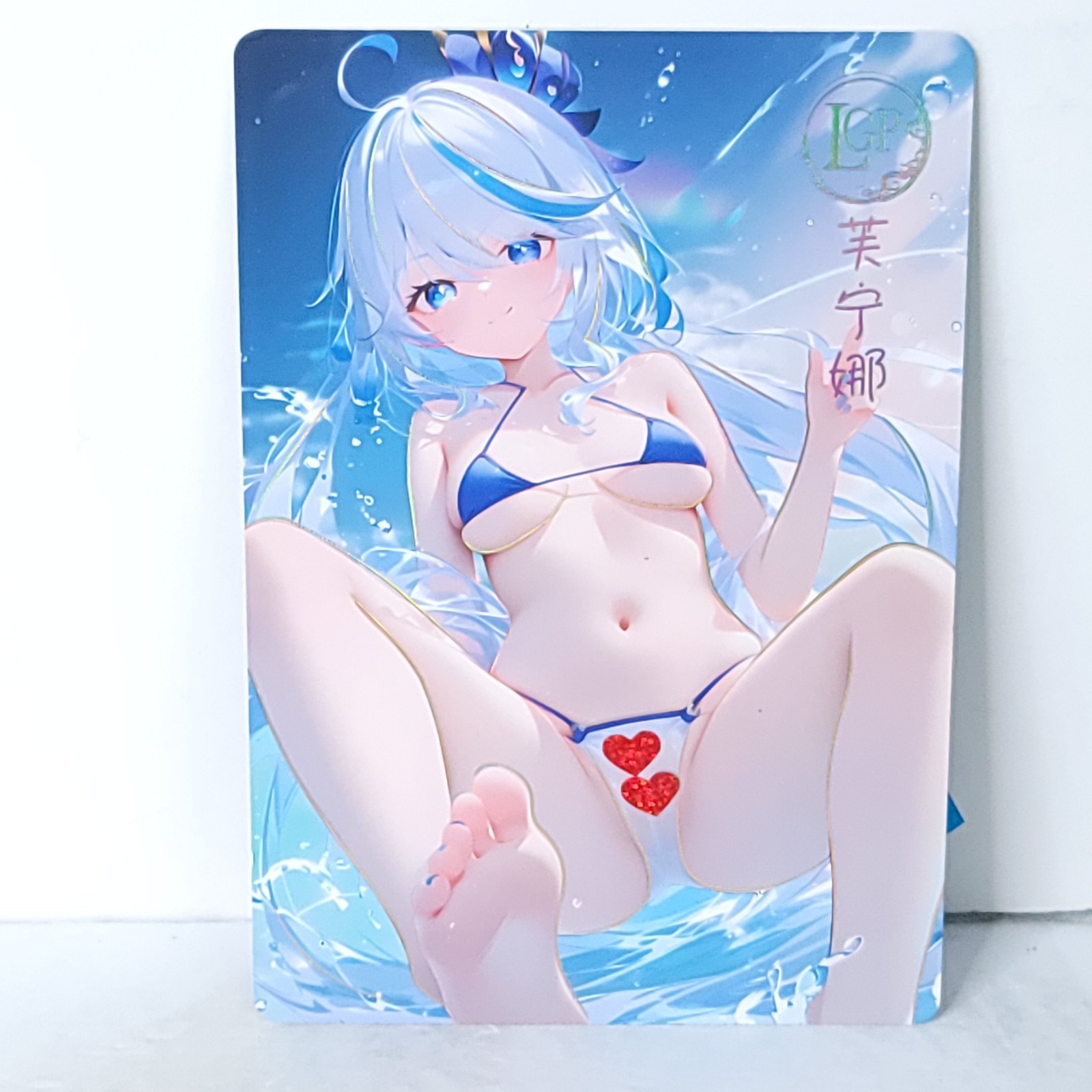 Furina Pool Feet Waifu Card Anime Girl Art Oversized Board A5