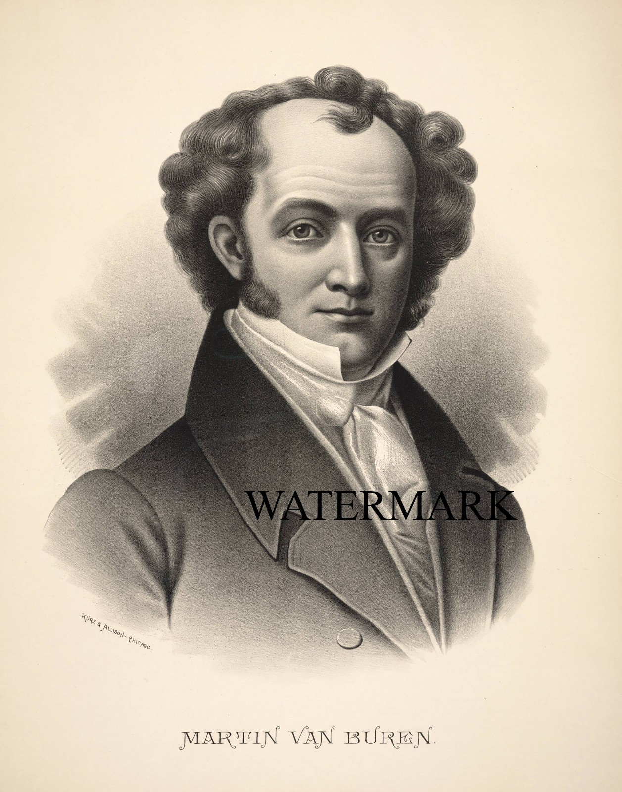 Kurz Allison – United States President MARTIN VAN BUREN – 17×22 Reproduction