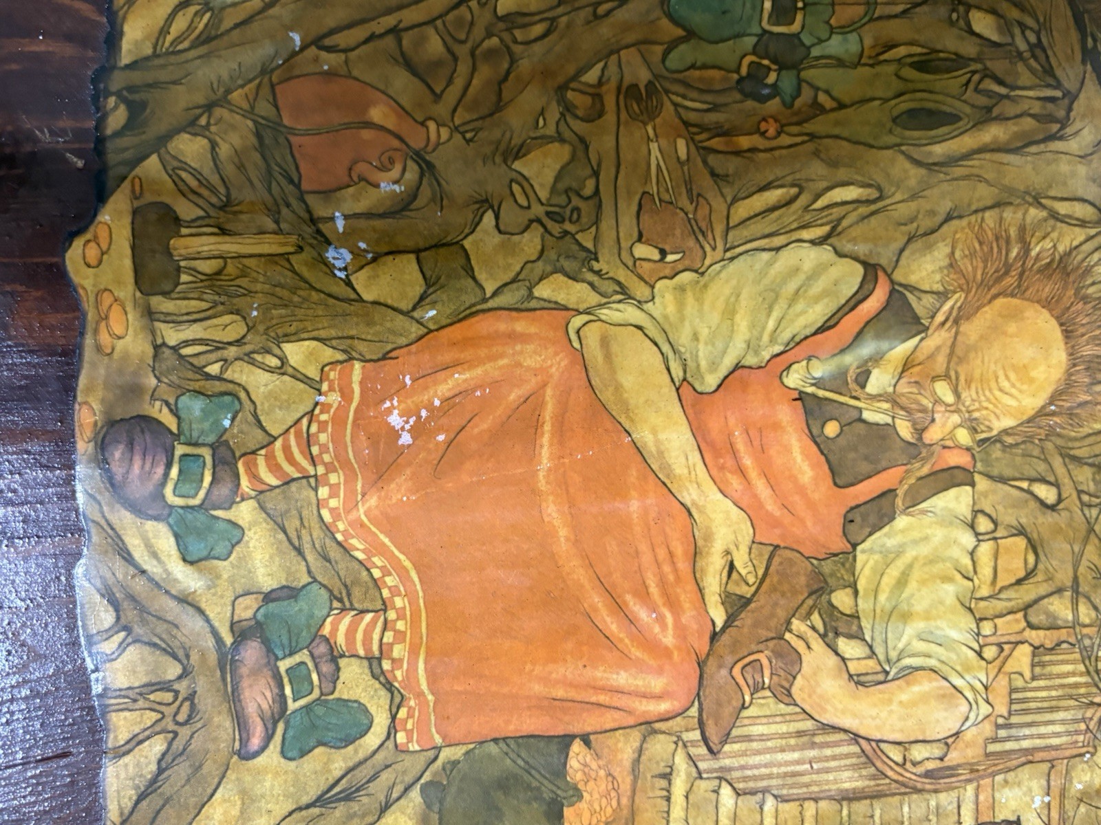 RARE VINTAGE THE WOODEN FAIRYTALE ART DECOR LOT OF 6