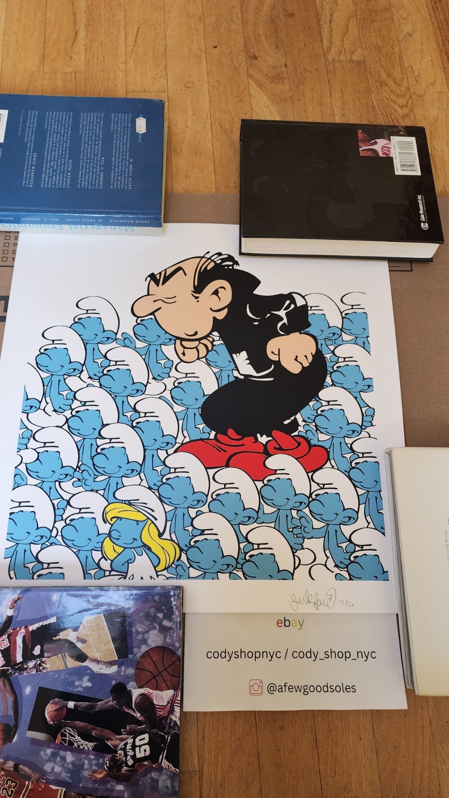 Jerkface The Jerk Way Of Life Smurfs Print 2014 13/50 18 x 18 in Limited RARE