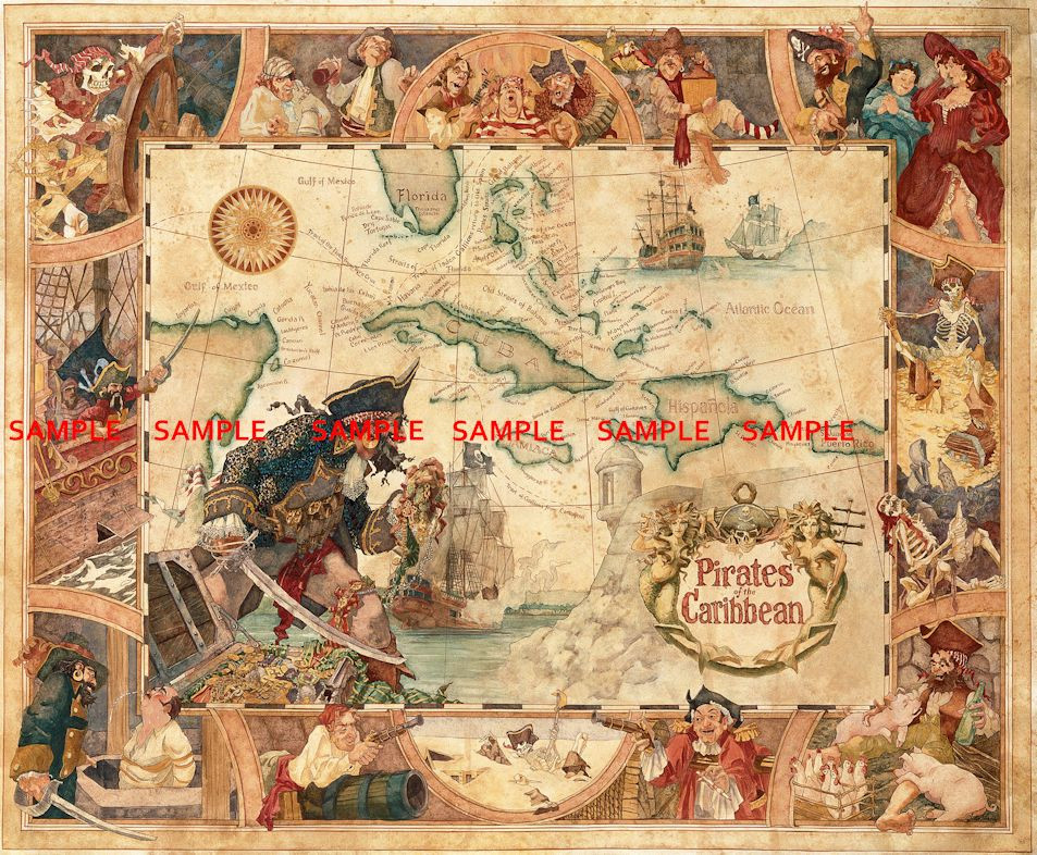 Disney Pirates Of The Caribbean 11″ x 13.5″ Collector’s Poster