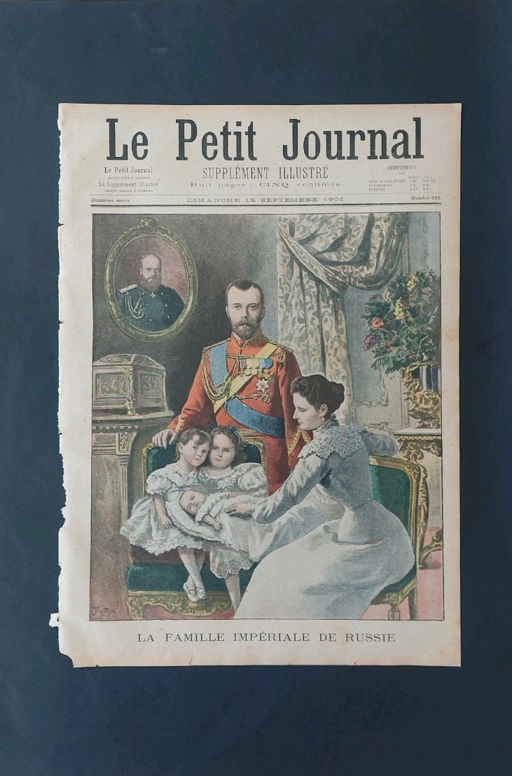 Antique 1901 Russian Imperial Family Print Nicholas II Le Petit Journal