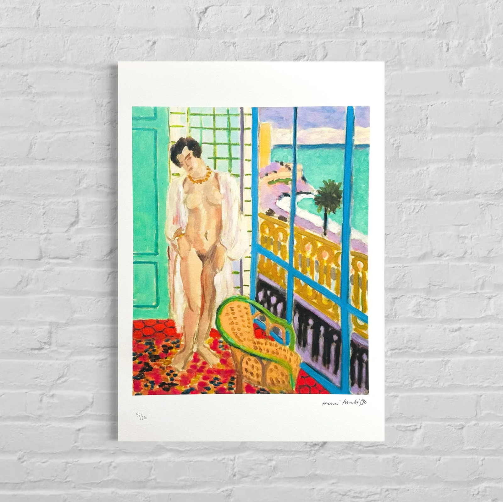 Henri Matisse at the Window Lithograph on Arches 300gsm 16.5x23in (42×59 cm)