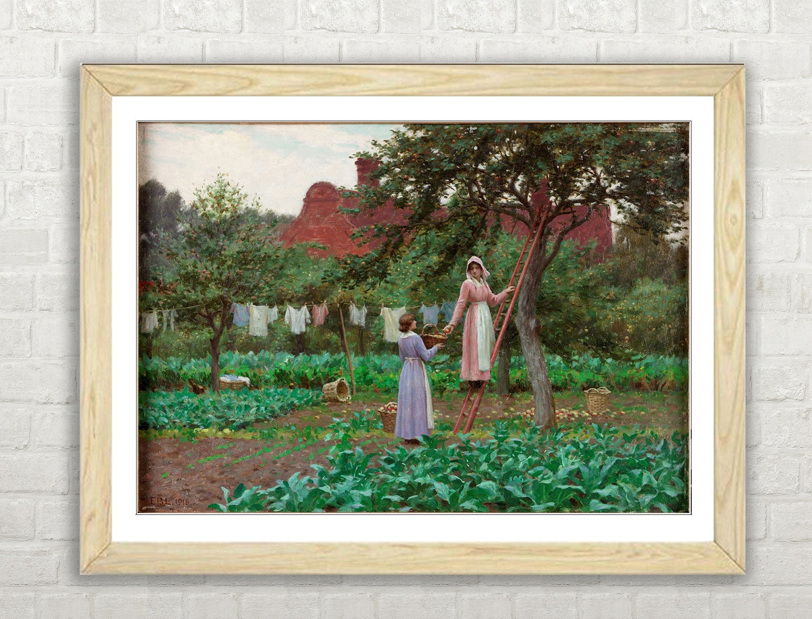 September Edmund Blair Leighton Framed Print Garden Harvest Wall Art