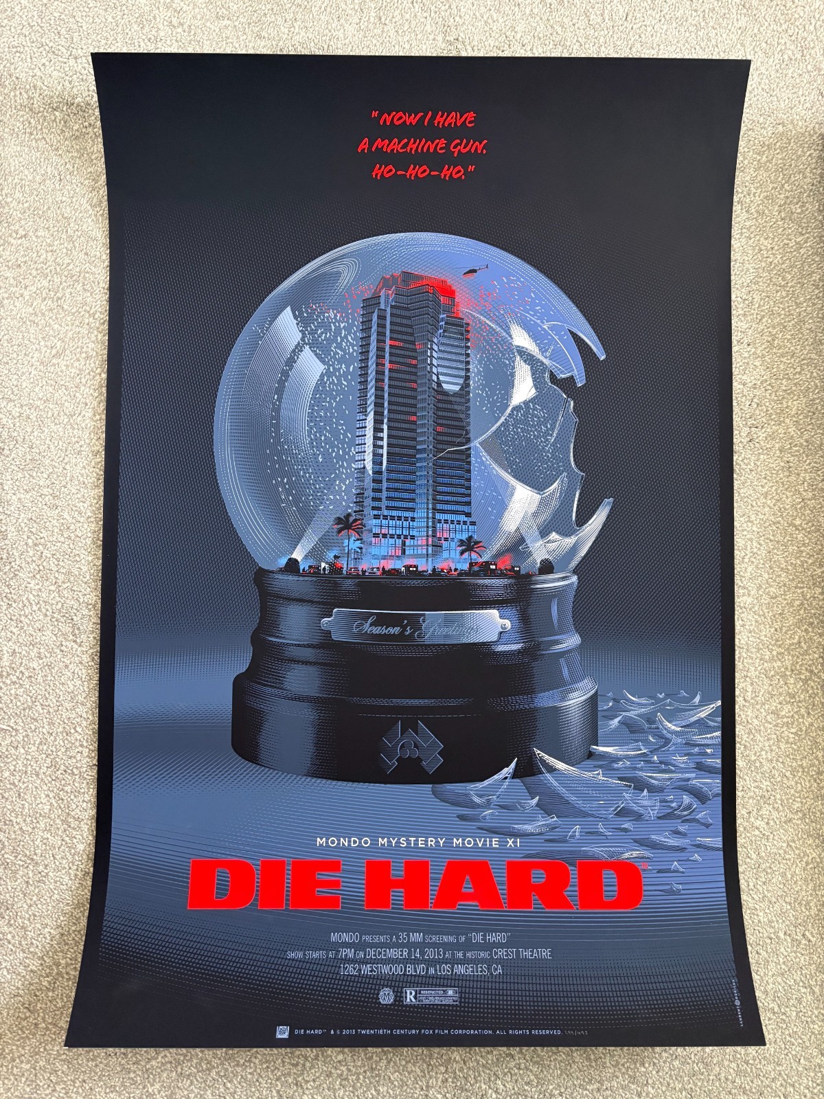 Die Hard Mondo Screen Print by Laurent Durieux – Limited Edition of 495