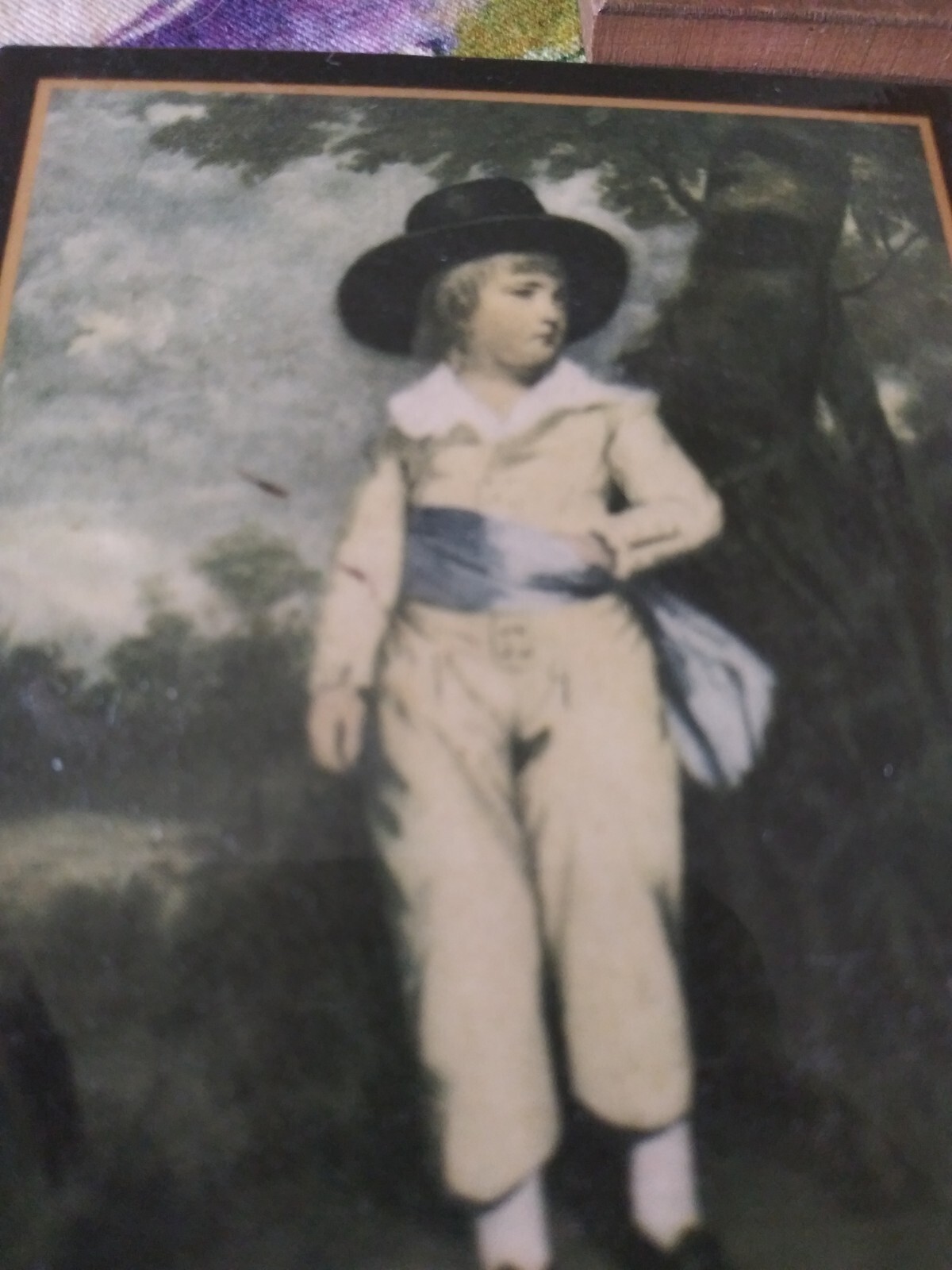Two Vintage Mini Prints On Wood Laminated By Sir Joshua Reynolds 3″25 X 2.75″