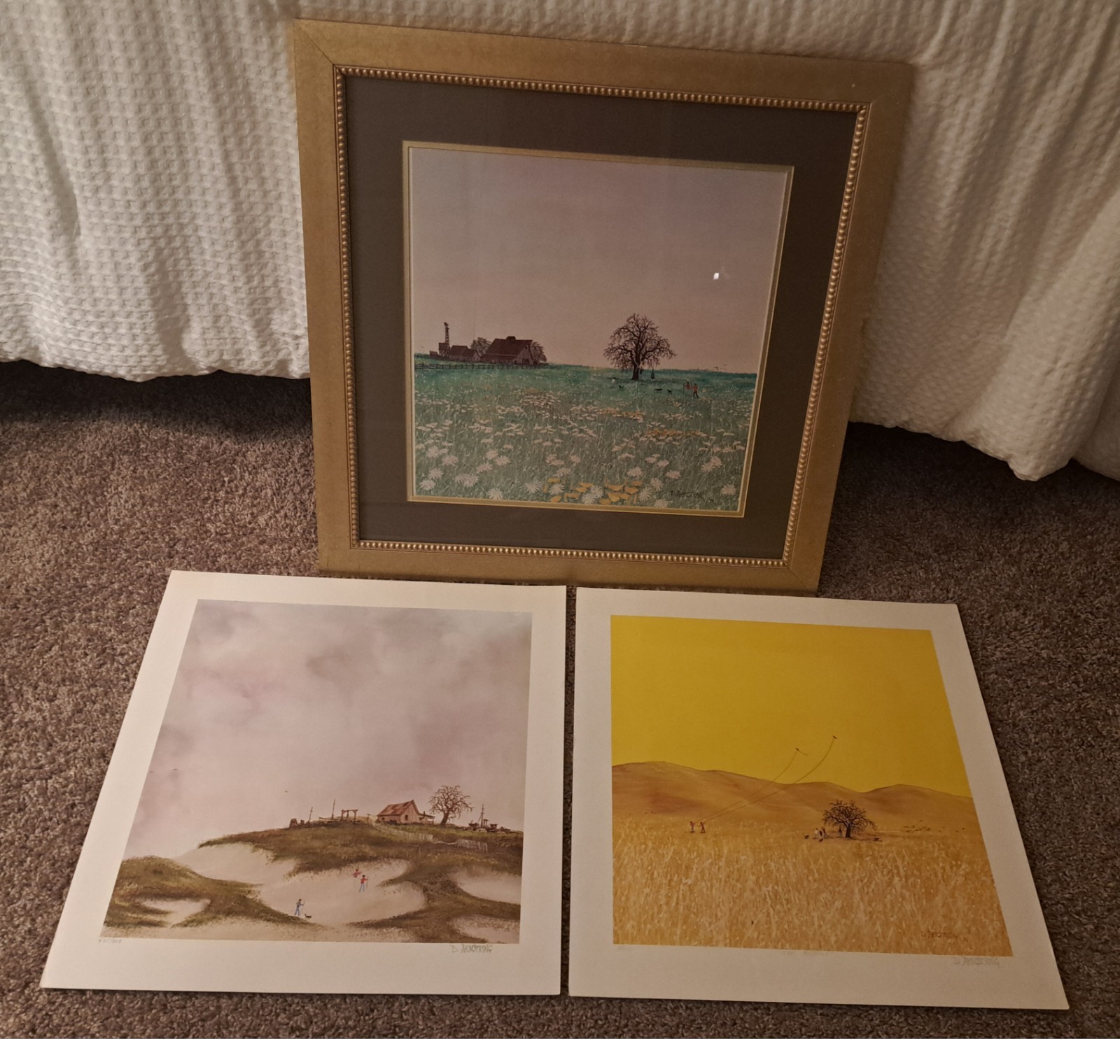 DUANE ARMSTRONG 3-PIECE “FIELDS OF GRASS” COLLECTION Hand-signed/Numbered Lithos